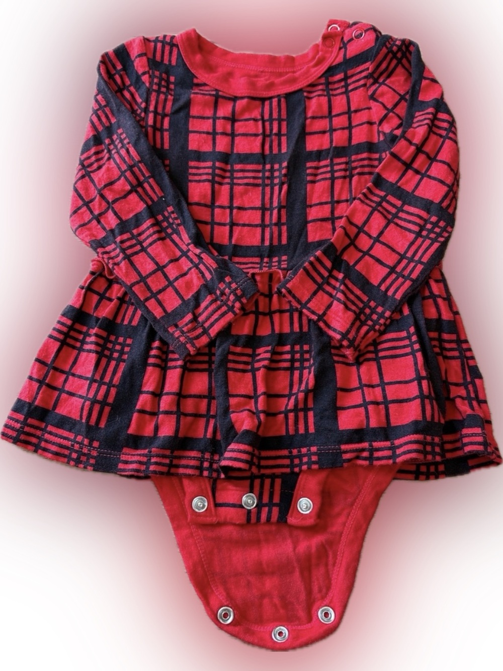 Lullaby Lane Red & Black Plaid Baby Swing Dress
